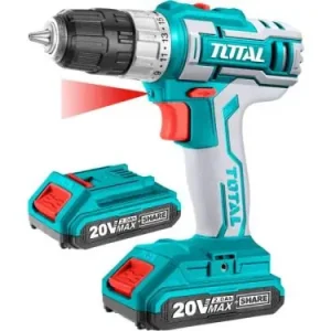 Finale Uitverkoop TOTAL Accu boor-/schroevendraaier, 20 V Li-ion (2x), 2000 mAh TDLI200215