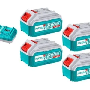 Beperkte Voorraad TOTAL Accu- en laderset, 20 V Li-ion, 4000 mAh, industrieel TFBCLI20244