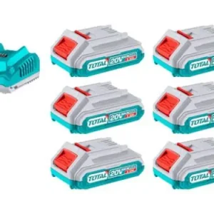 TOTAL Accu- en laderset, 20 V Li-ion, 2000 mAh, industrieel TFBCLI2062 Shop Nu