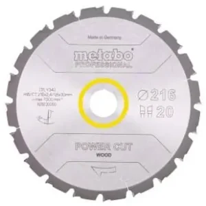 Aanbieding METABO Zaagblad KGS 216 HW/CT 216 x 30 mm, 20 tanden 628230000