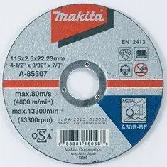 Weekendaanbieding MAKITA mes snijden staal 115x2,5x22,23 mm A-85307