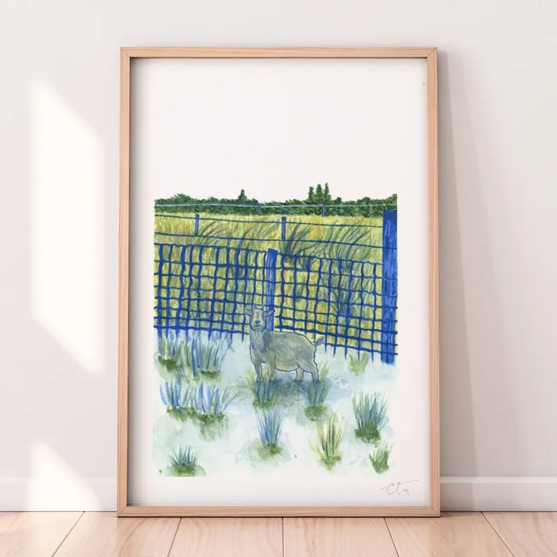 "I mow my human';s lawn everyday." - Limited Edition Print (A3) Ambachtelijk