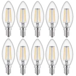 10 stuks Philips LED Kaarslamp E14 4.3W 470lm 2700K Helder Niet dimbaar| SameLight.nl Exclusief