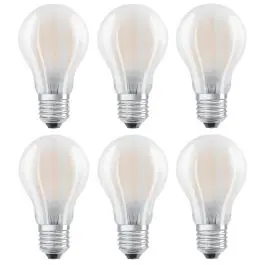 6 stuks Osram filament LED lamp E27 7.5W 2700K Mat Niet Dimbaar| SameLight.nl Laatste Versie