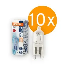 10 stuks Osram Halopin Oven G9 40W 300ºC 66740 Halogeen| SameLight.nl Snelle Levering