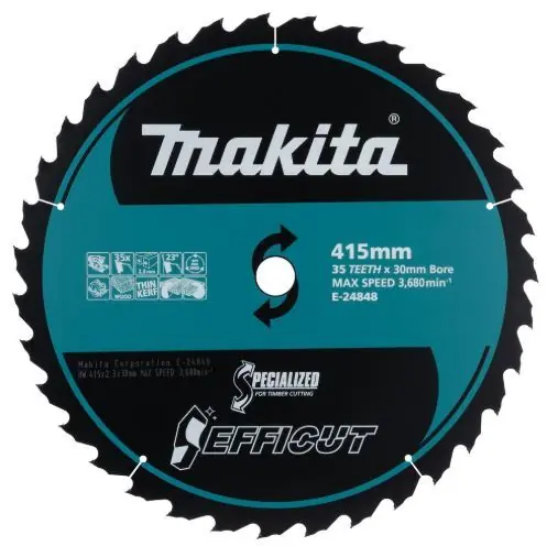 Actieprijs MAKITA zaagblad hout Efficut 415 x 2,3 x 30 mm 35 tanden E-24848