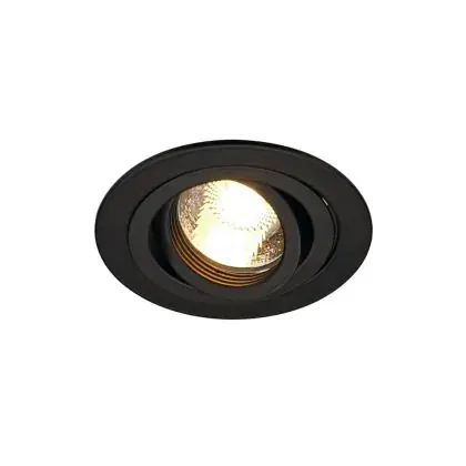 SLV LED Spot New Tria Circulair Zwart | Zaagmaat 78mm - Max 50W GU10 Goedkoop