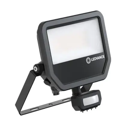 Veilige Betaling Ledvance LED Breedstraler Aluminium Zwart 41W 6000lm 100D - 840 Koel Wit | IP65 - Bewegings- En Lichtsensor - Symmetrisch