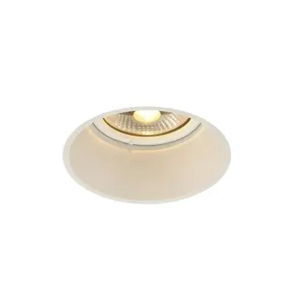 SLV Horn-T Spot Staal Wit Rond | Zaagmaat 180mm - Geschikt voor 1x GU10 (AR111) Modern