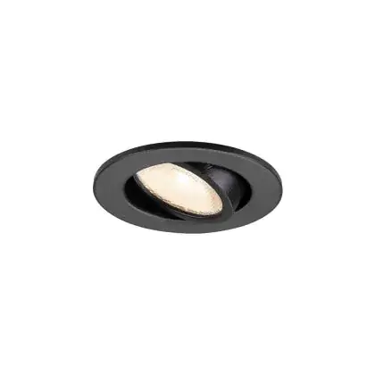SLV New Tria 45 Spot Aluminium Zwart Rond 4W 360lm 24D - 927 Zeer Warm Wit | Zaagmaat 45mm - Beste Kleurweergave Op = Op