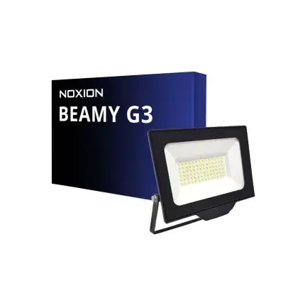 Wereldwijde Verzending Noxion LED Breedstraler Beamy G3.1 Zwart 50W 5500lm 110D - 840 Koel Wit | IP65 - Symmetrisch