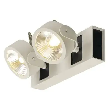 Fabrieksprijs SLV Kalu Dubbel Wand en Plafondlamp Aluminium Wit 31W 2000lm - 830 Warm Wit | Dimbaar| Lampdirect