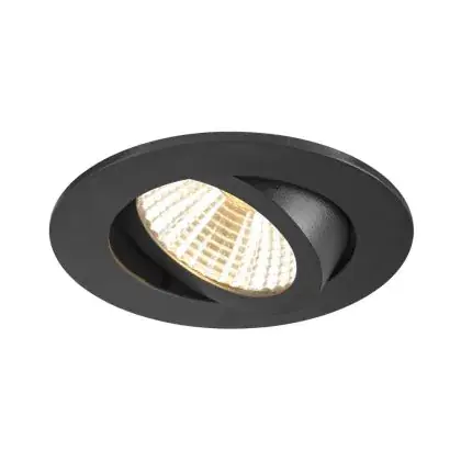 Aanbieding SLV New Tria Universeel 68 Spot Aluminium Zwart Rond 8.6W 600lm 38D - 925-930-940 CCT | Zaagmaat 68mm - Beste Kleurweergave - Dimbaar