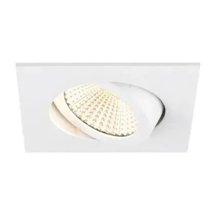 Wereldwijde Verzending SLV New Tria 68 Spot Aluminium Wit Vierkant 8.3W 750lm 60D - 930 Warm Wit | Zaagmaat 68mm - Beste Kleurweergave - Dimbaar