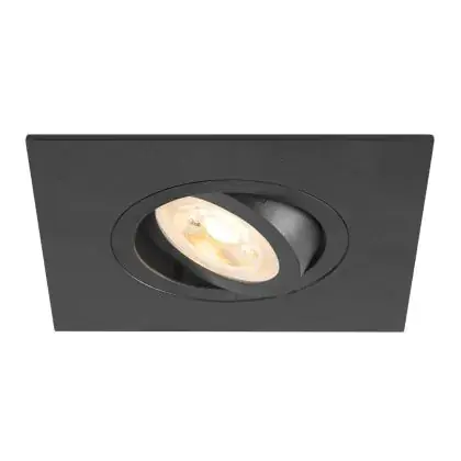 Bestel Nu SLV New Tria 75 XL Spot Aluminium Zwart Vierkant | Zaagmaat 75mm - Geschikt voor 1x GU10