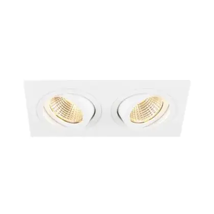 Favoriet SLV New Tria 155 Spot Aluminium Wit Vierkant 13.6W 610lm 38D - 927 Zeer Warm Wit | Beste Kleurweergave - Dimbaar
