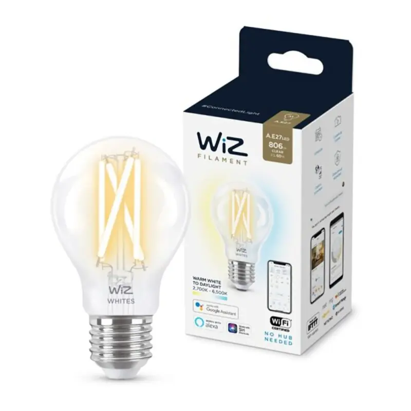 WiZ E27 Filament Standaardlamp Warm tot Koelwit Licht 929003017222 Koopje