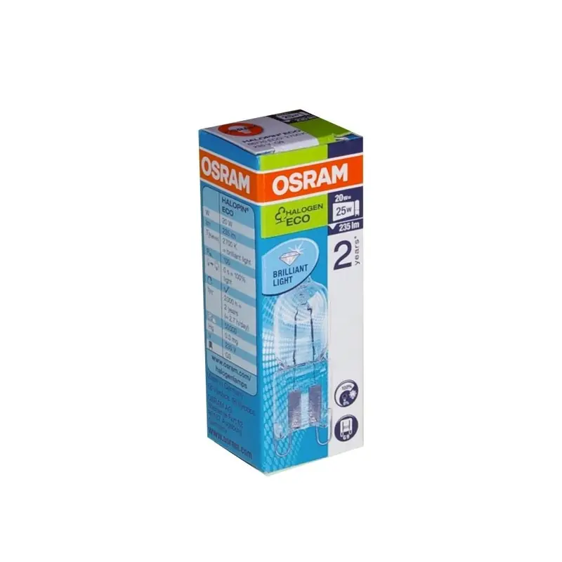 10x Osram G9 Halopin Halogeen 66733 (20W=25W, 230V, dimbaar, warm wit) Favoriet