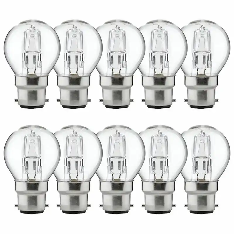10x Eco Halogeenlamp Kogel 20W B22 Origineel